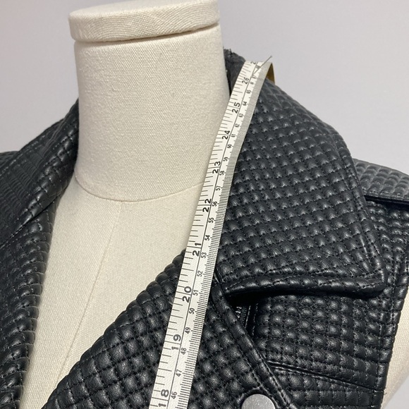 BCBG black faux leather jacket XXS - Picture 7 of 11